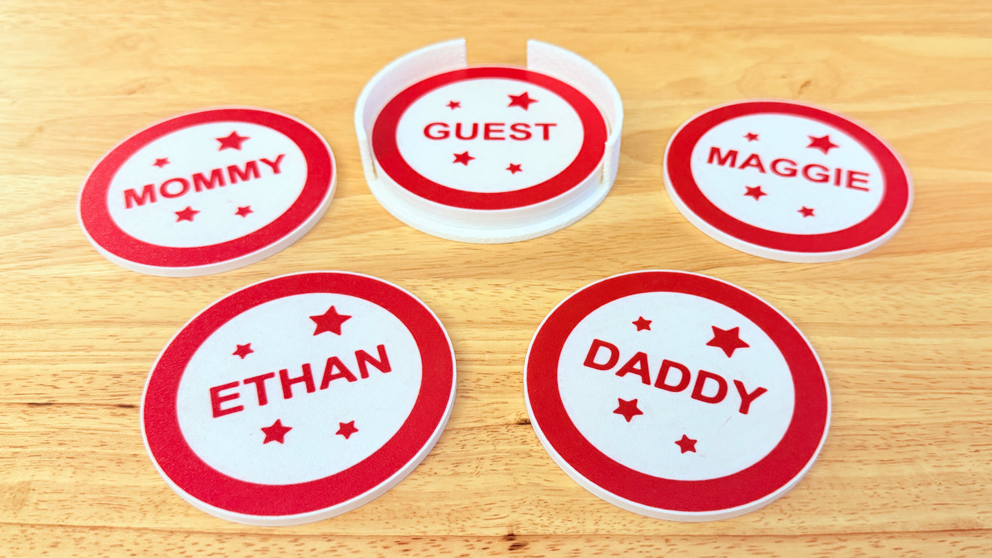 Personalised Star Coasters