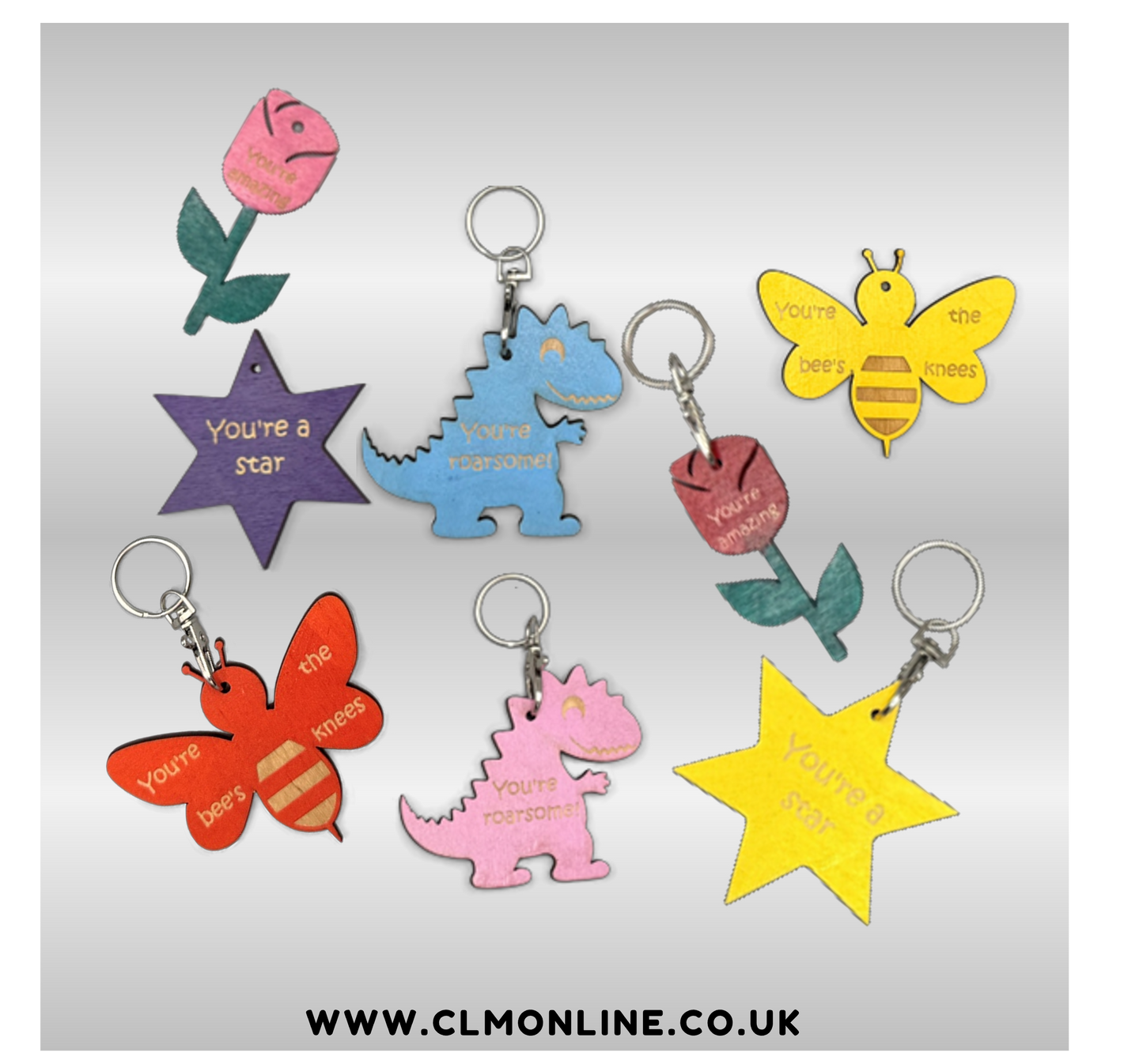 Painted Affirmation Keyrings