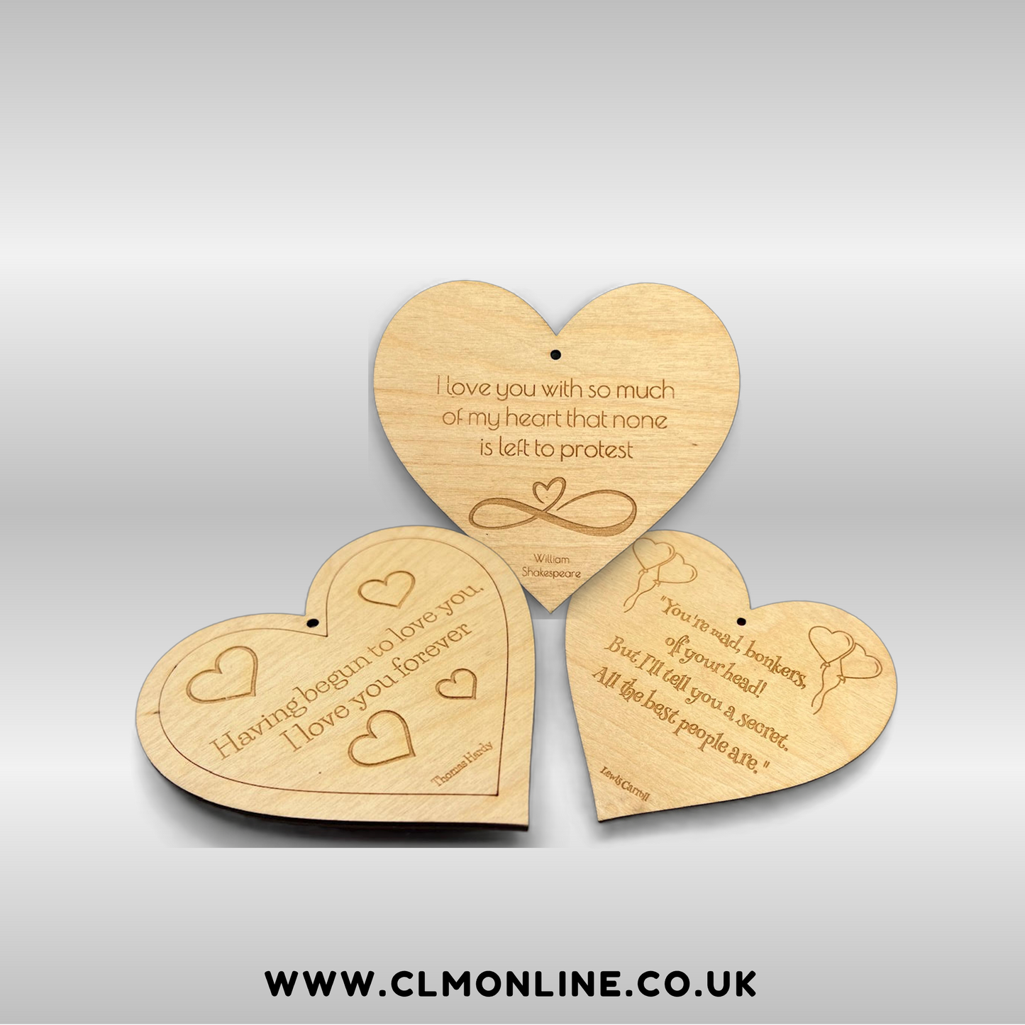 Romantic Quote Heart-Shaped Hangers