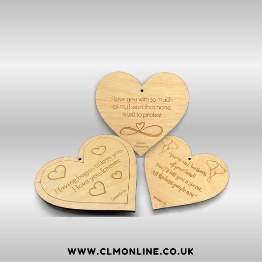 Romantic Quote Heart-Shaped Hangers