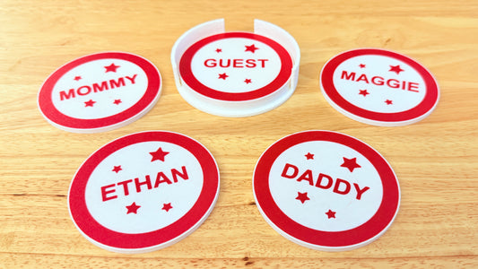 Personalised Star Coasters