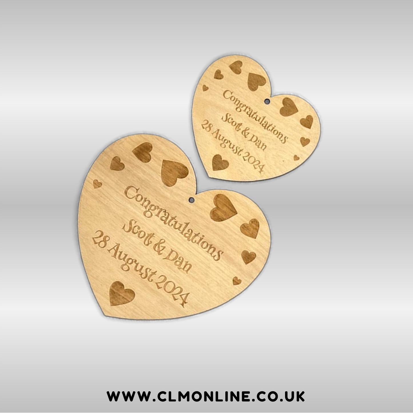 Personalised Heart-Shaped Hangers
