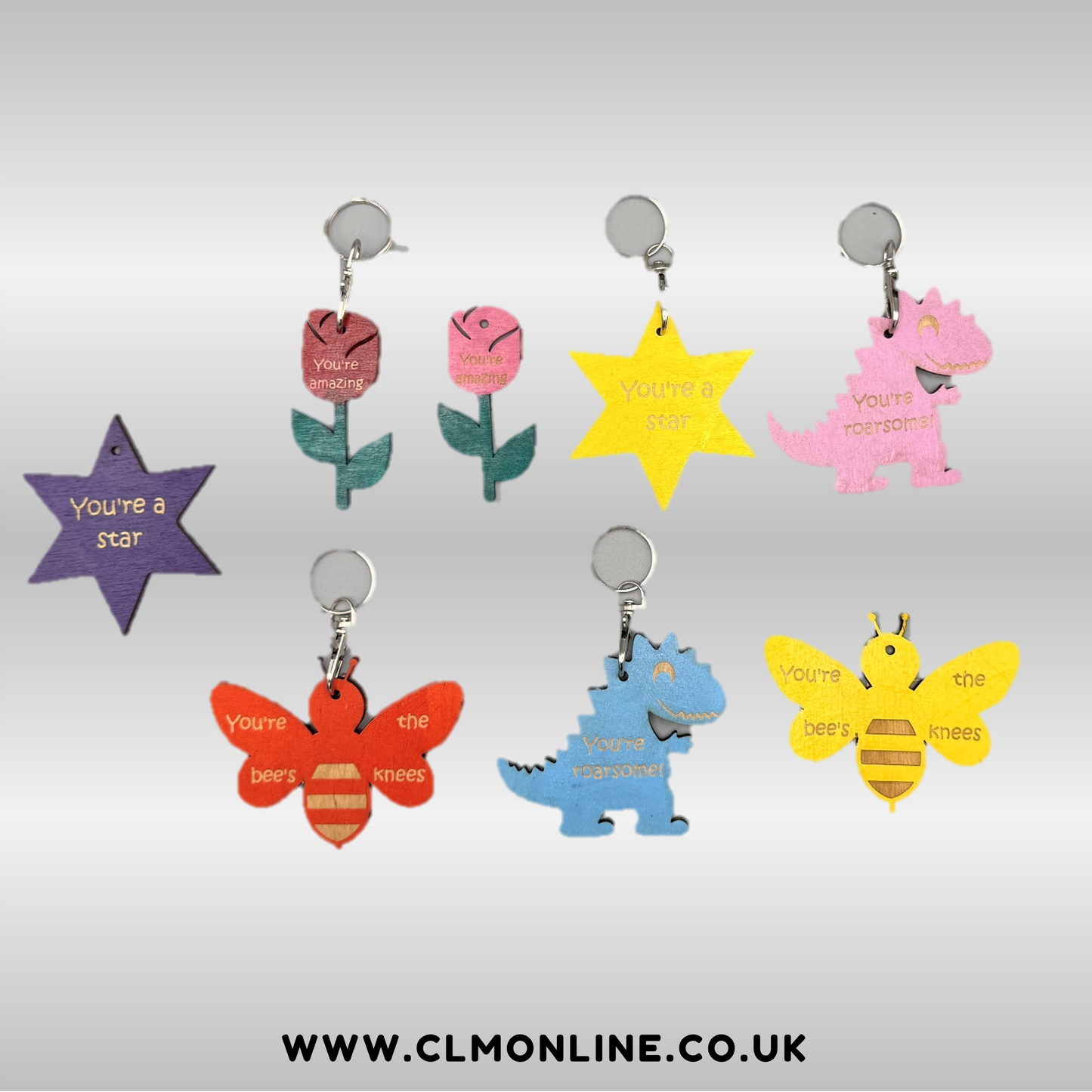 Painted Affirmation Keyrings