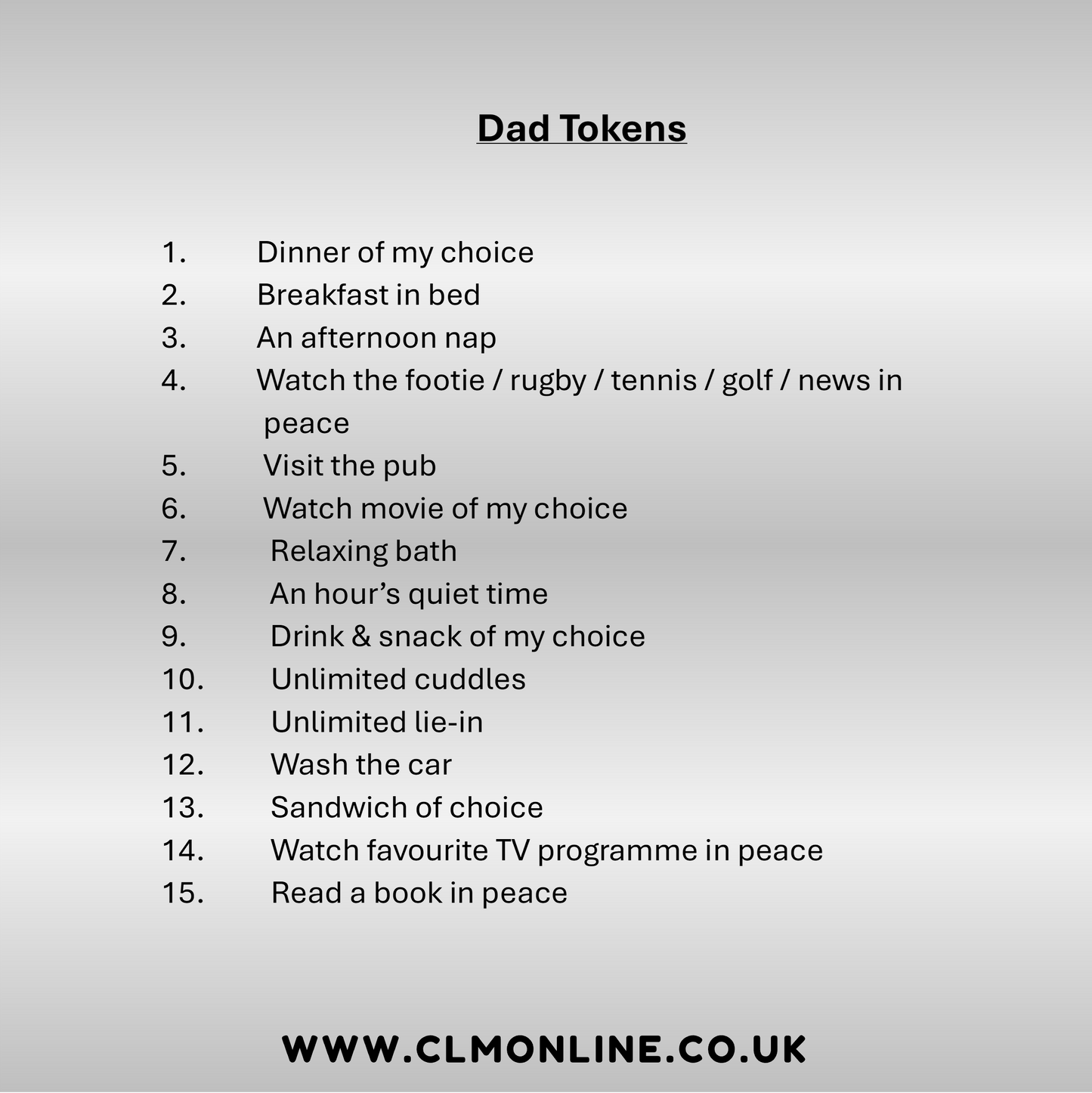 Father's Day Dad Tokens